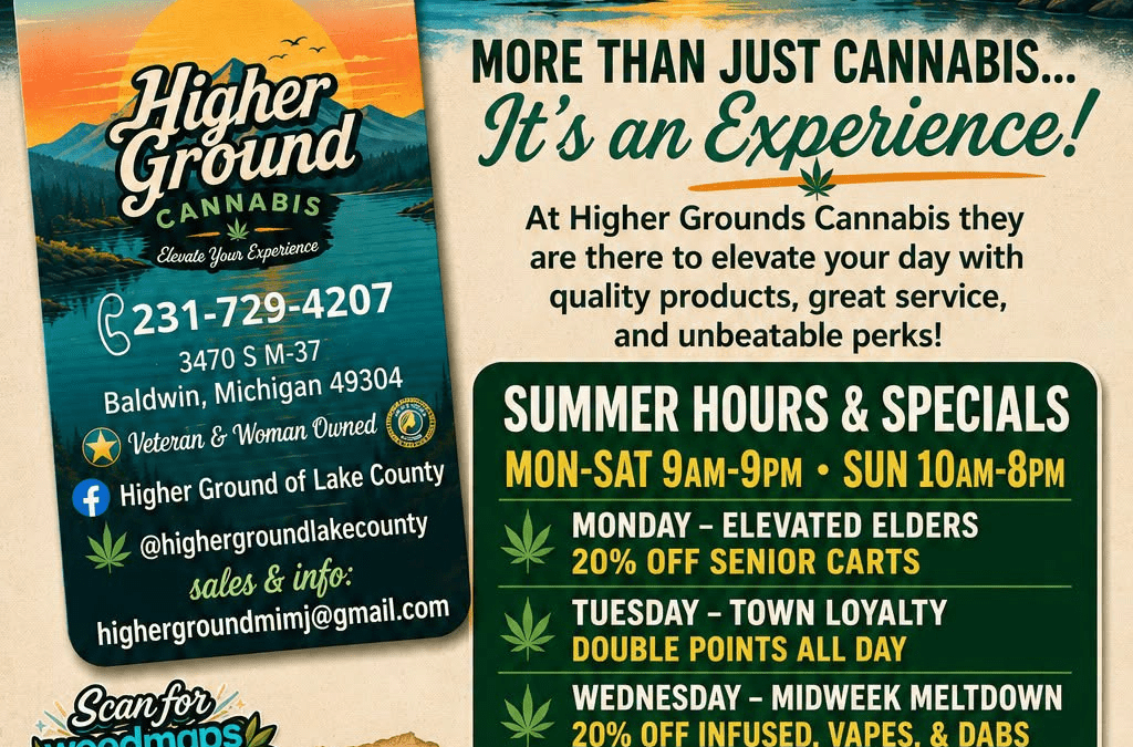 Higher Ground Cannabis – Summer Deals & Hours